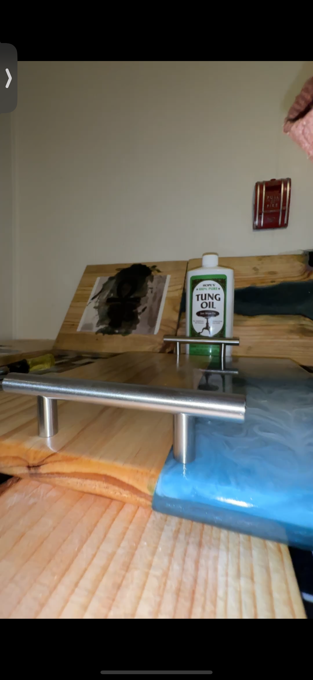 Epoxy and wood serving tray