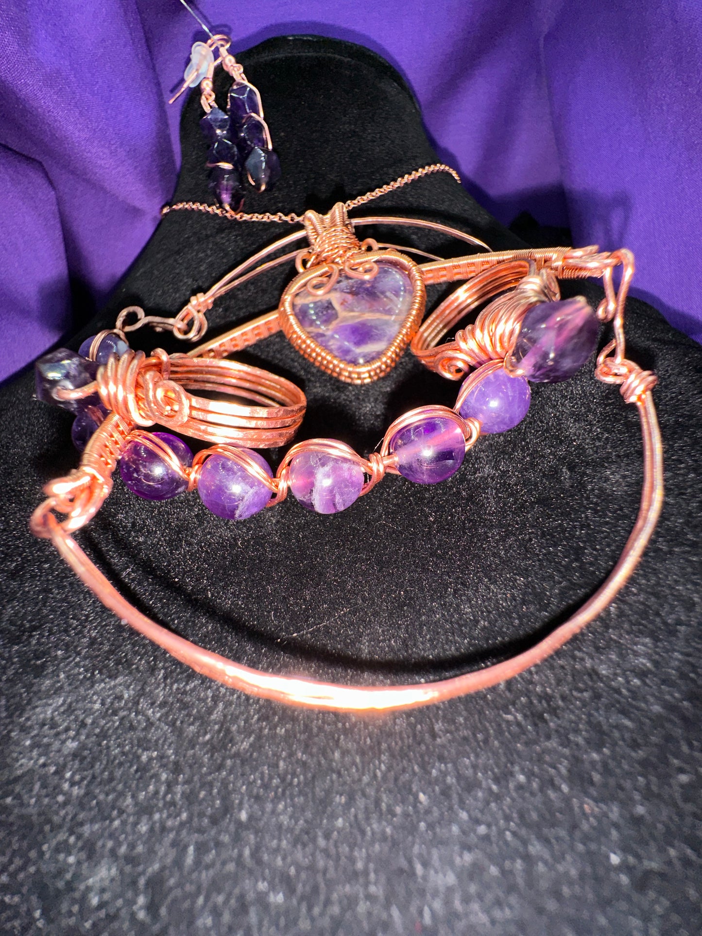 Amethyst, full jewelry, set