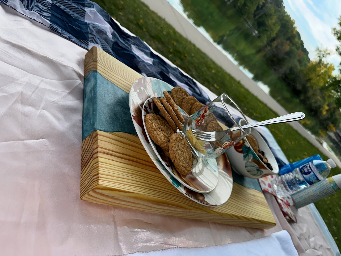 River, theme, charcuterie, board
