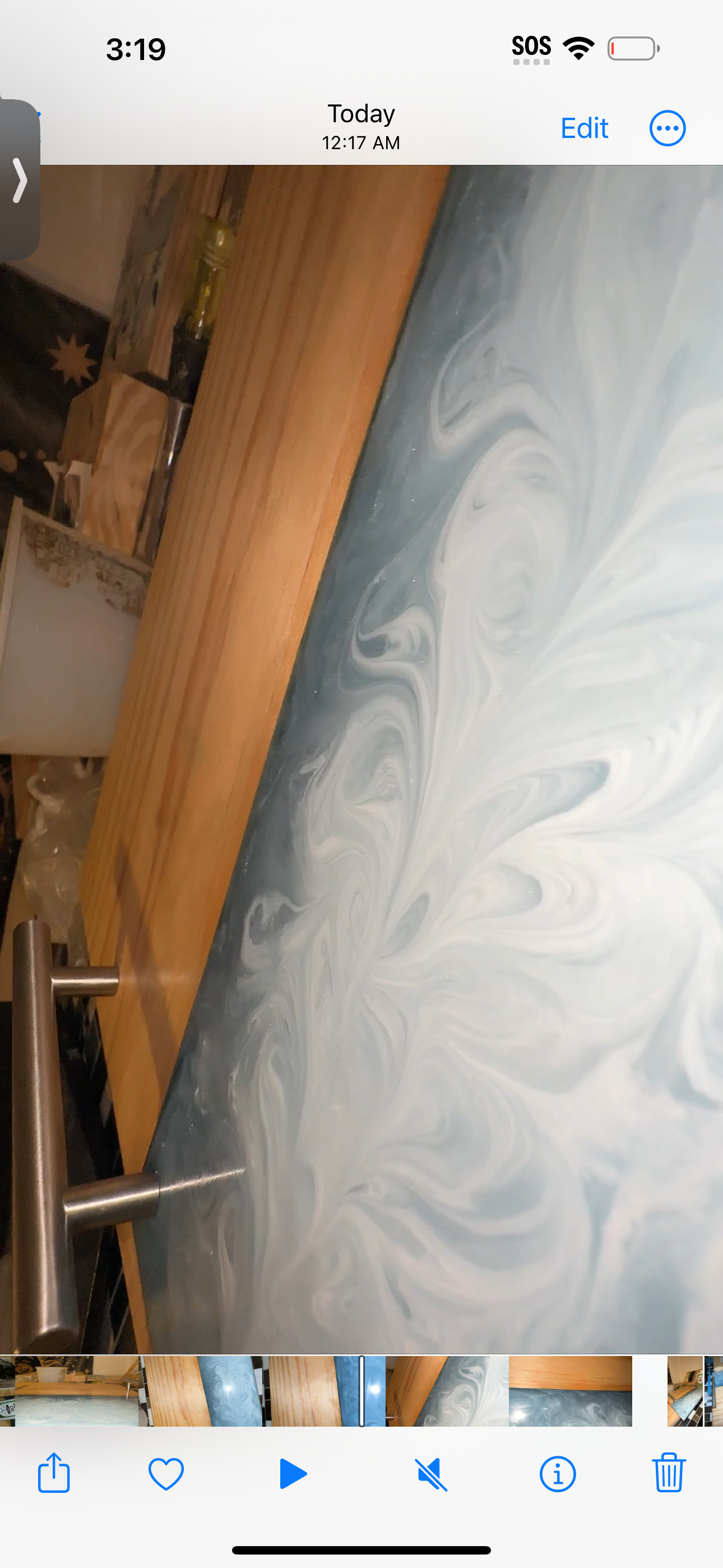 Epoxy and wood serving tray