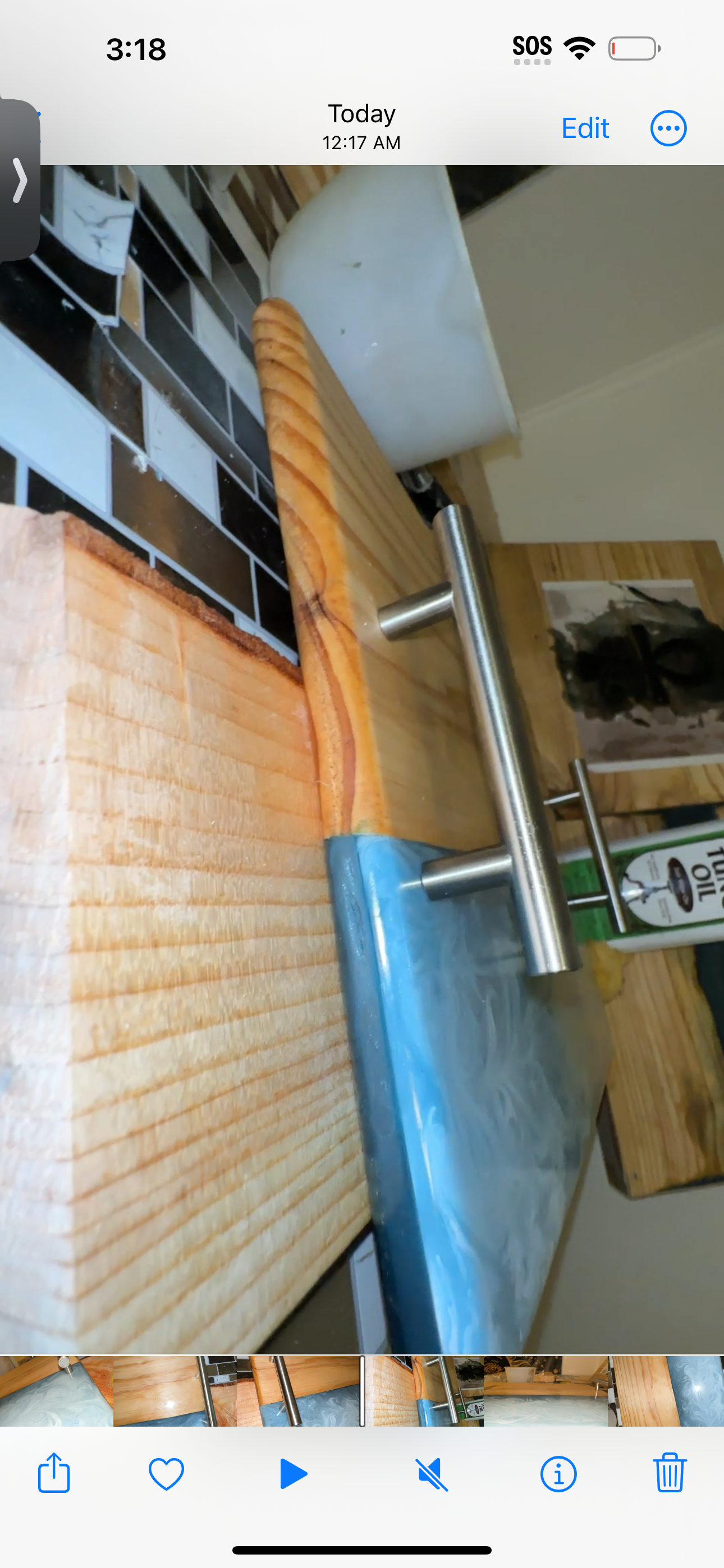 Epoxy and wood serving tray