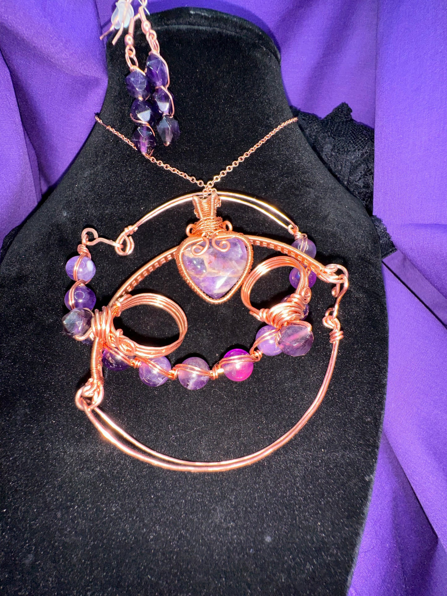 Amethyst, full jewelry, set