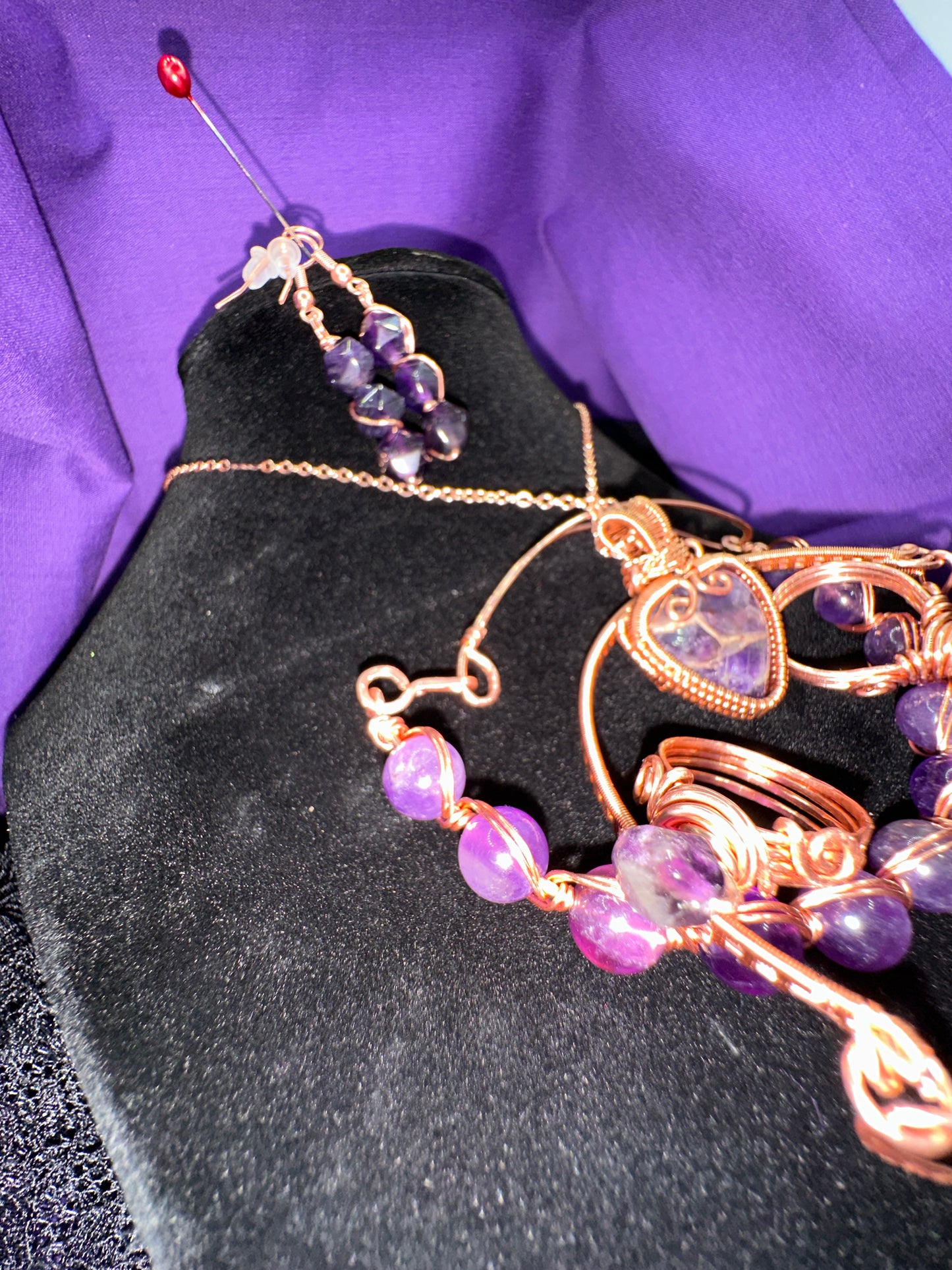 Amethyst, full jewelry, set