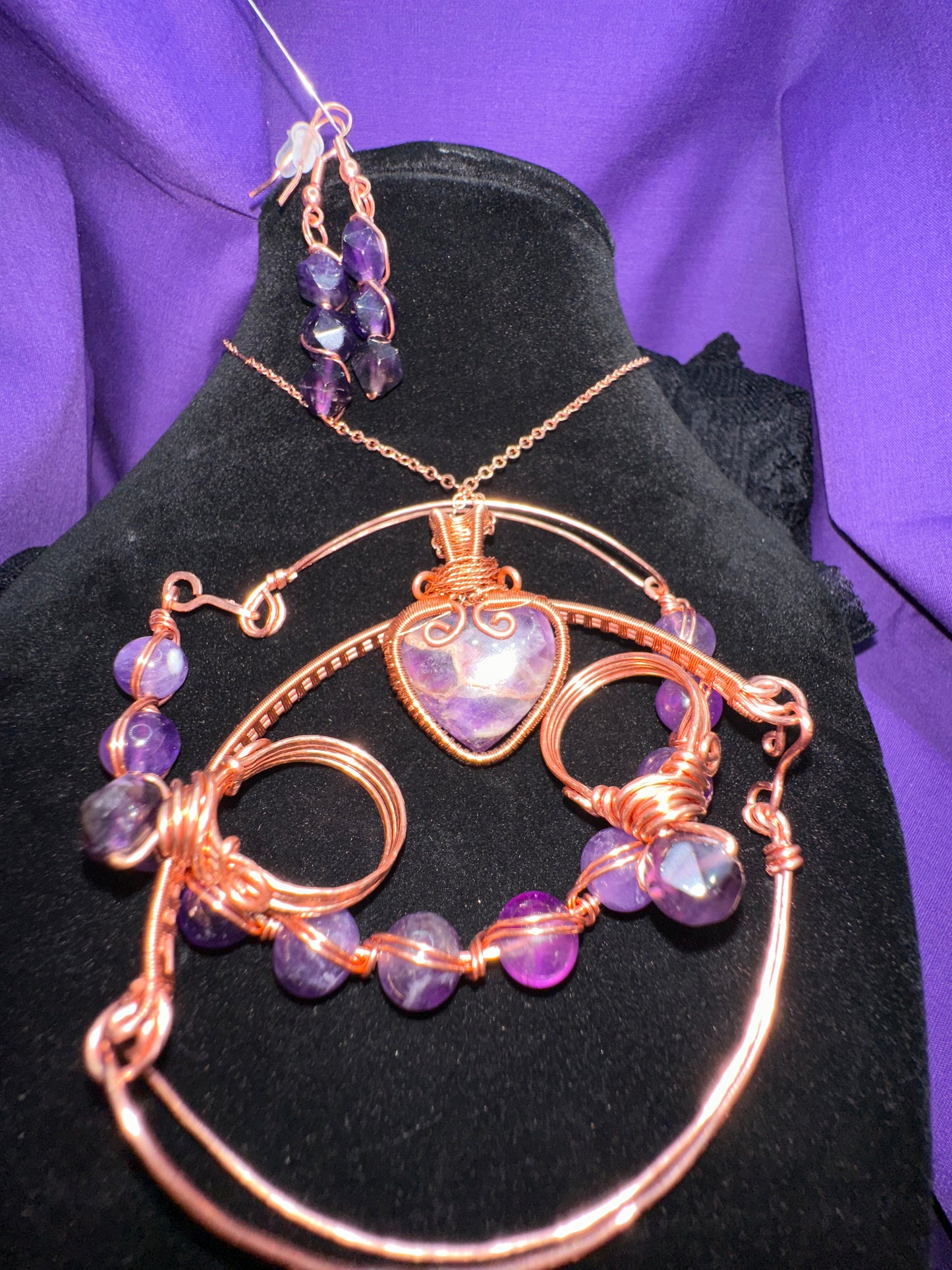 Amethyst, full jewelry, set