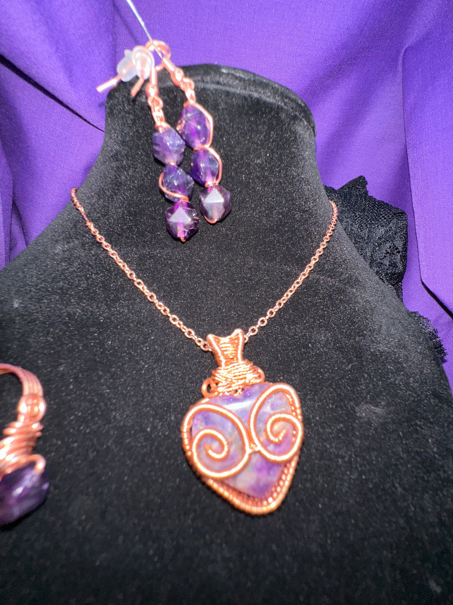 Amethyst, full jewelry, set